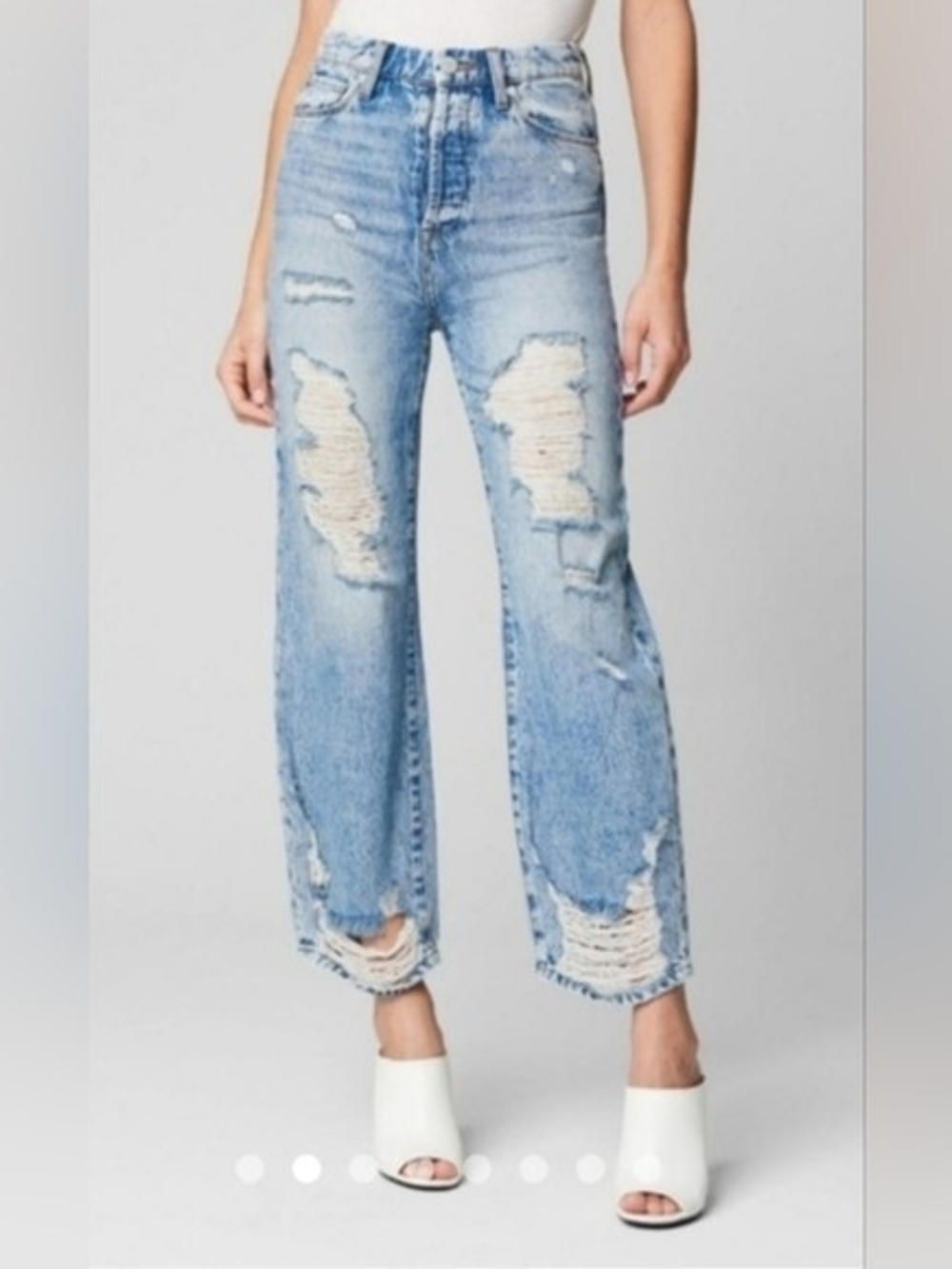 Blank NYC Light Blue Distressed baxter Jeans